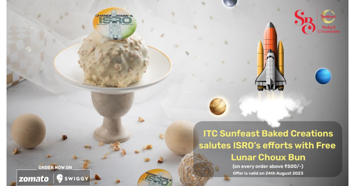 Celestial Tribute: India's Chandrayaan 3 Inspires Lunar Dulce Choux Bun by ITC Sunfeast Baked Creations